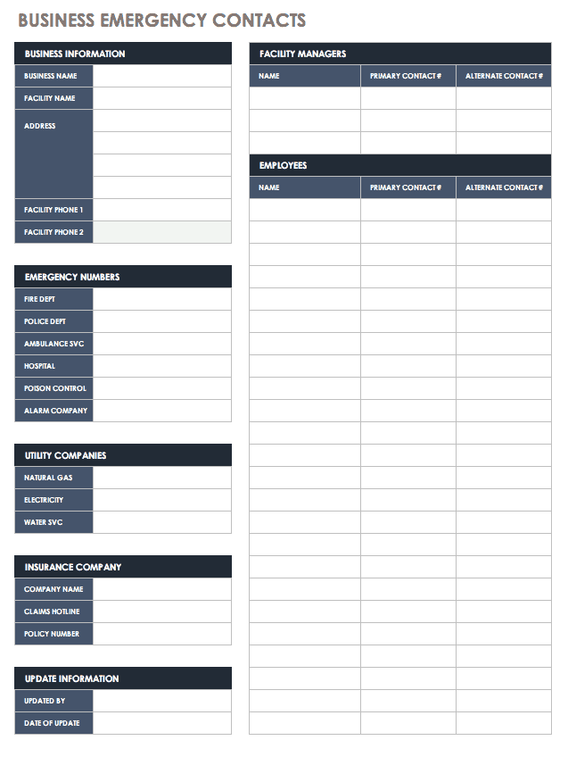 contact info template pdf