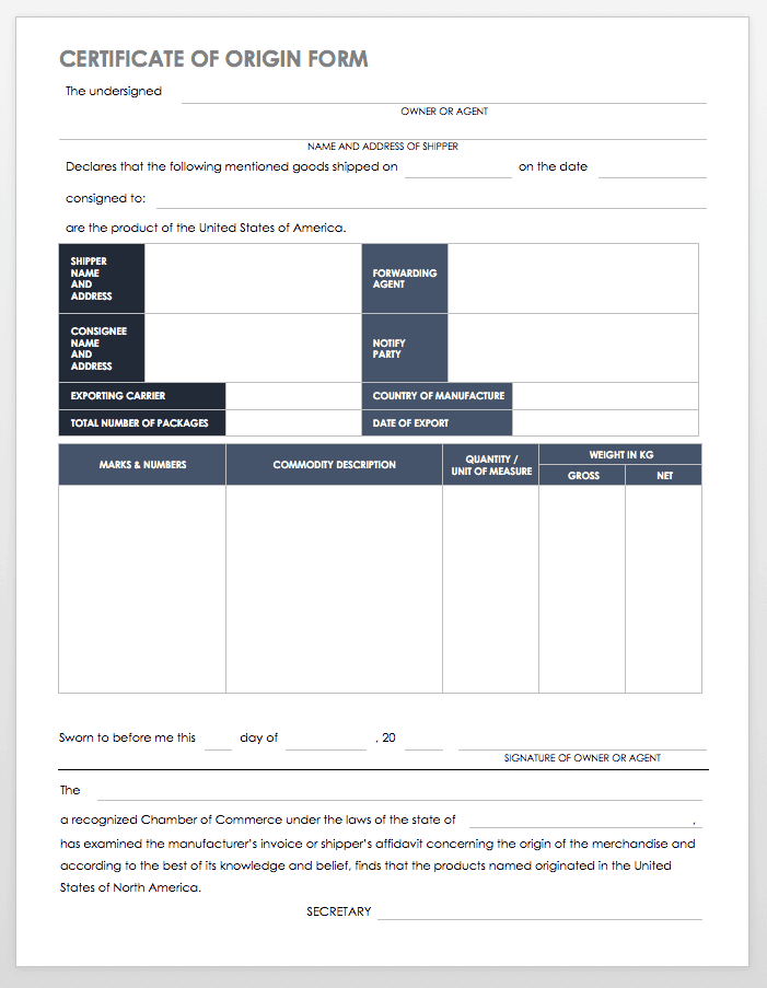 Free Shipping Manifest Templates herenload