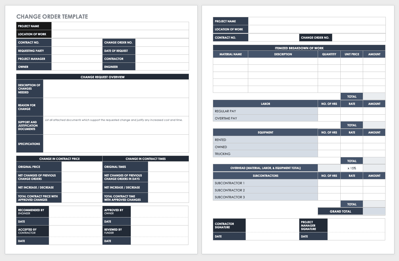 Spec Sheet Templates by Fashion Business Center