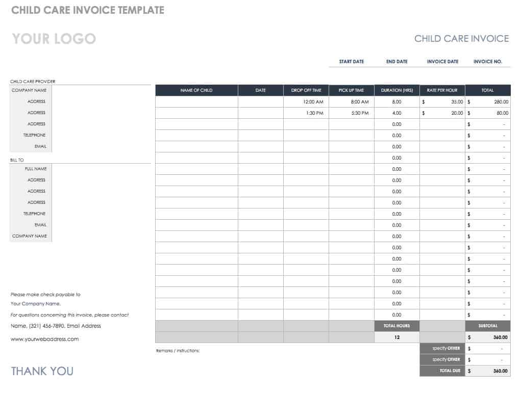 55 free invoice templates smartsheet