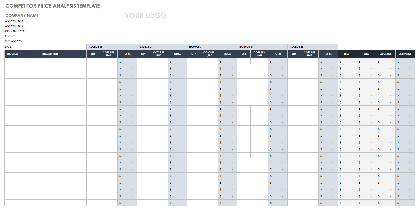 Best Price Tracking Excel Templates for E-shops | Blog Dealavo