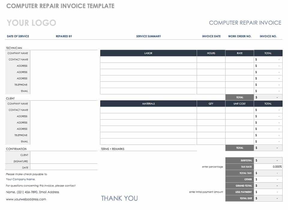 55 Free Invoice Templates Smartsheet