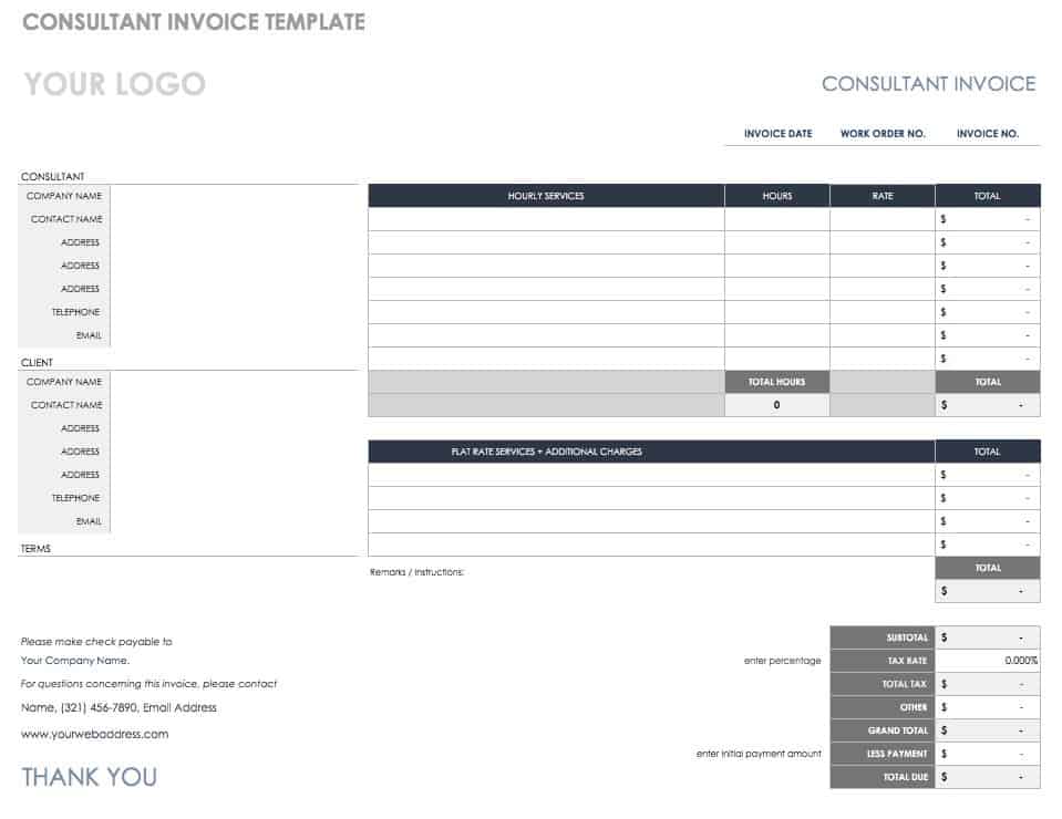 Page 2 - Free printable, customizable service invoice templates