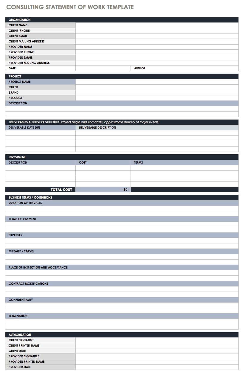 Free Statement of Work Templates Sns-Brigh10