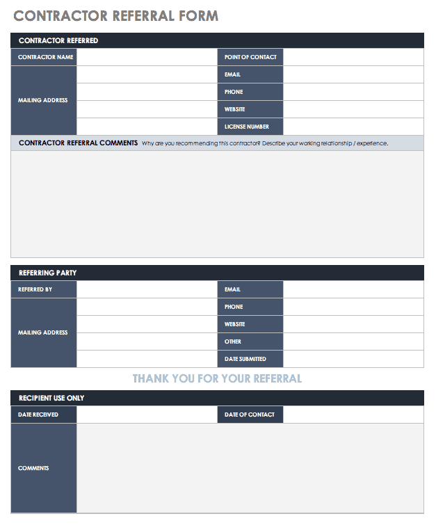 10 Free Referral Templates Smartsheet 1445