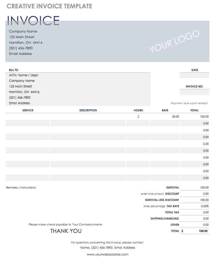 55 Free Invoice Templates | Smartsheet