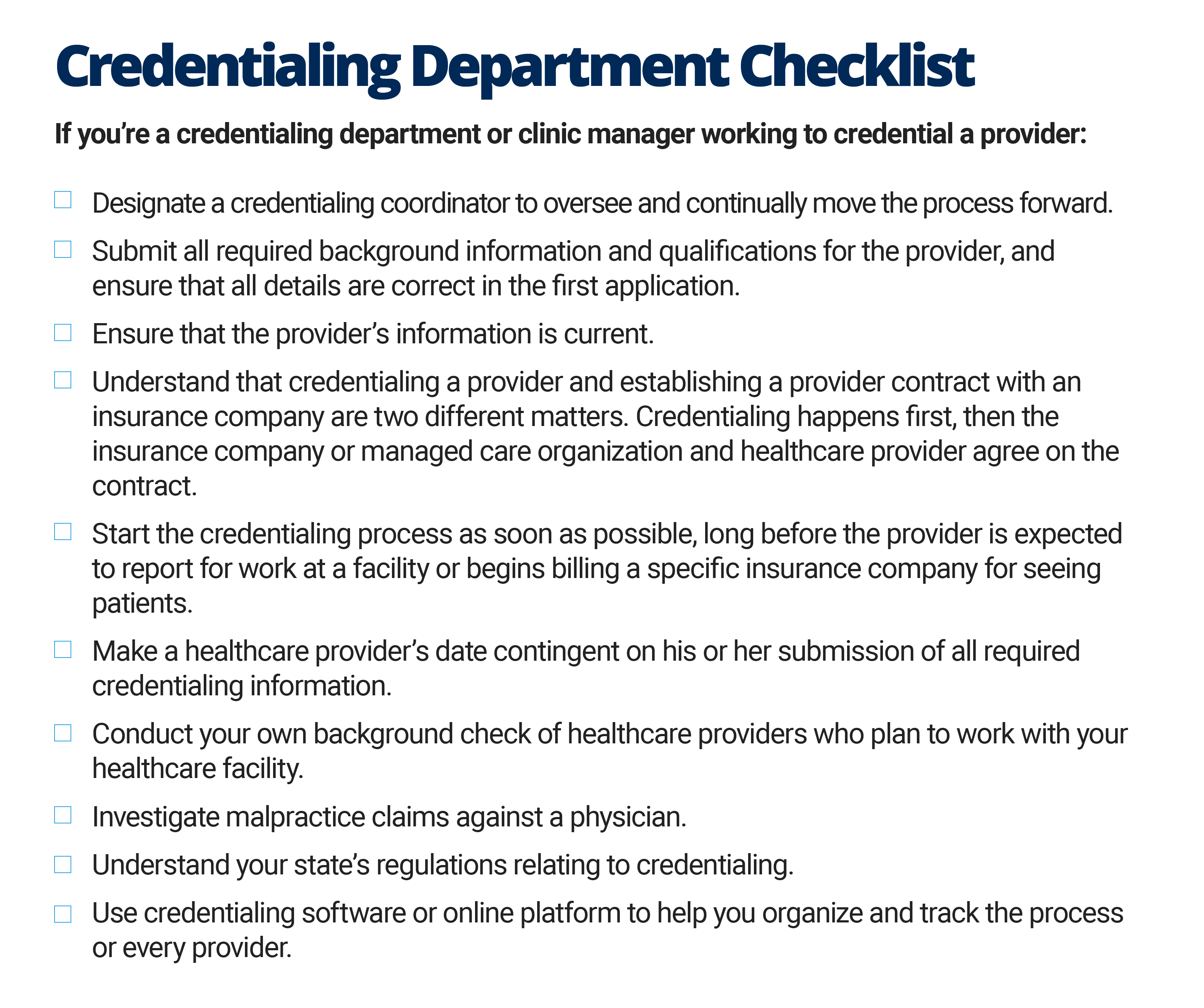 4 Things to Look for When Selecting Provider Credentialing