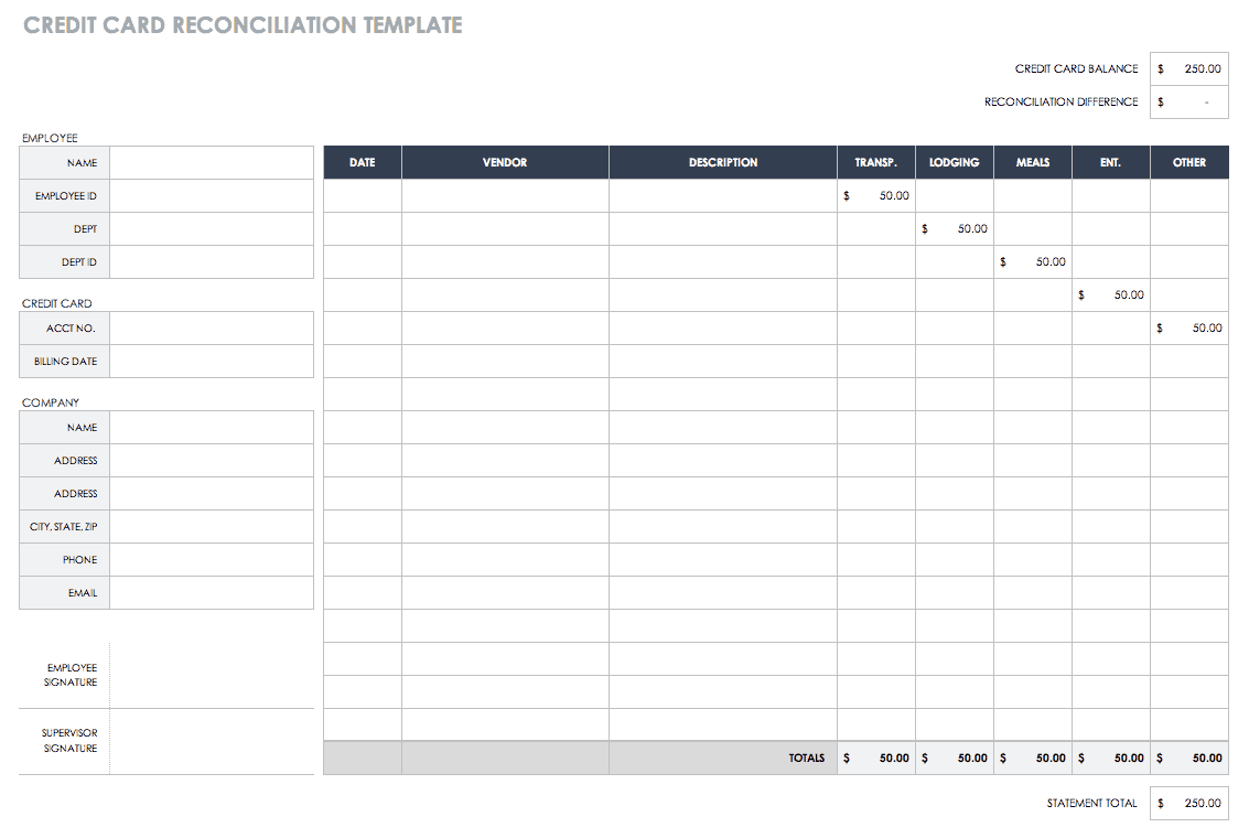 Balance Sheet Reconciliation Template In Excel