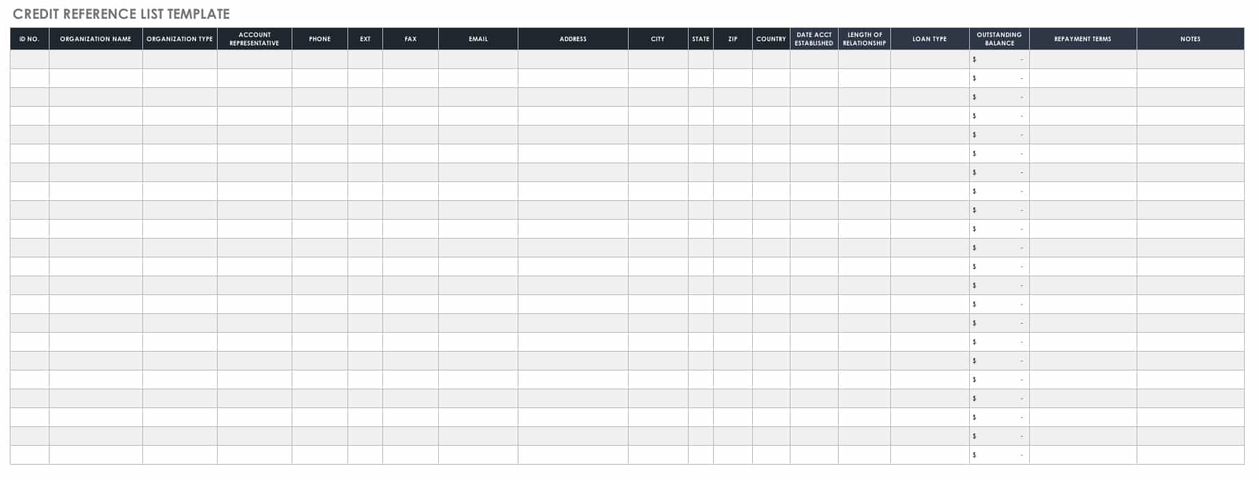 References For Job Template from www.smartsheet.com