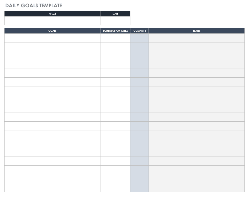 41 S M A R T Goal Setting Templates Worksheets ᐅ Template Lab