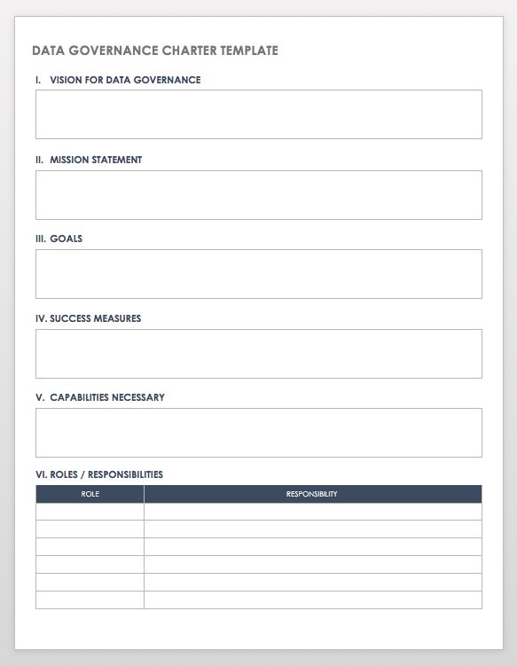 Data Governance Policy Template