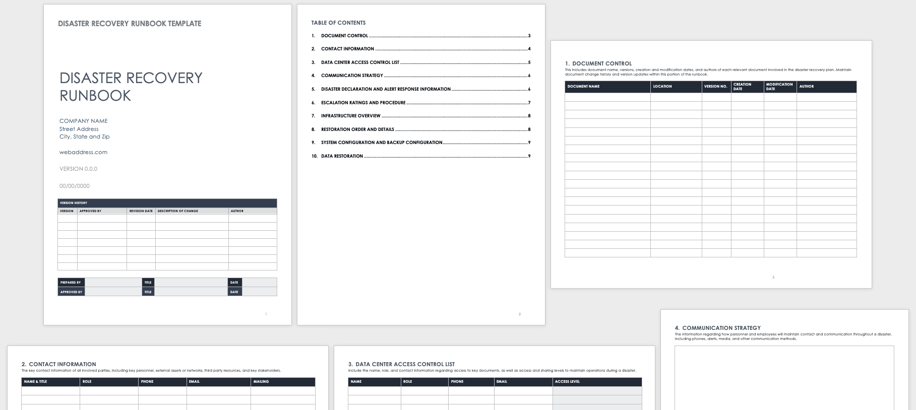 Runbook Template Word