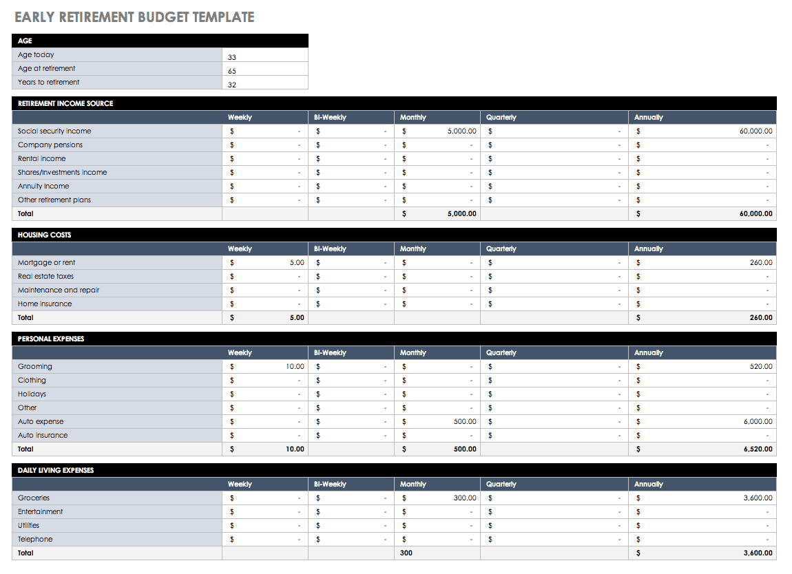 Free Budget Templates in Excel Smartsheet