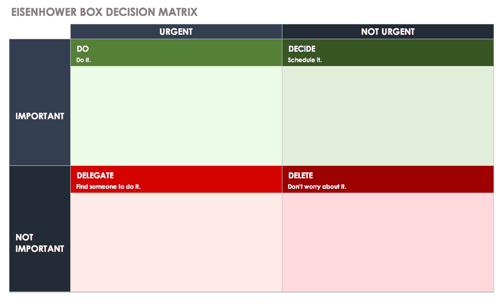 Free Decision Matrix Template