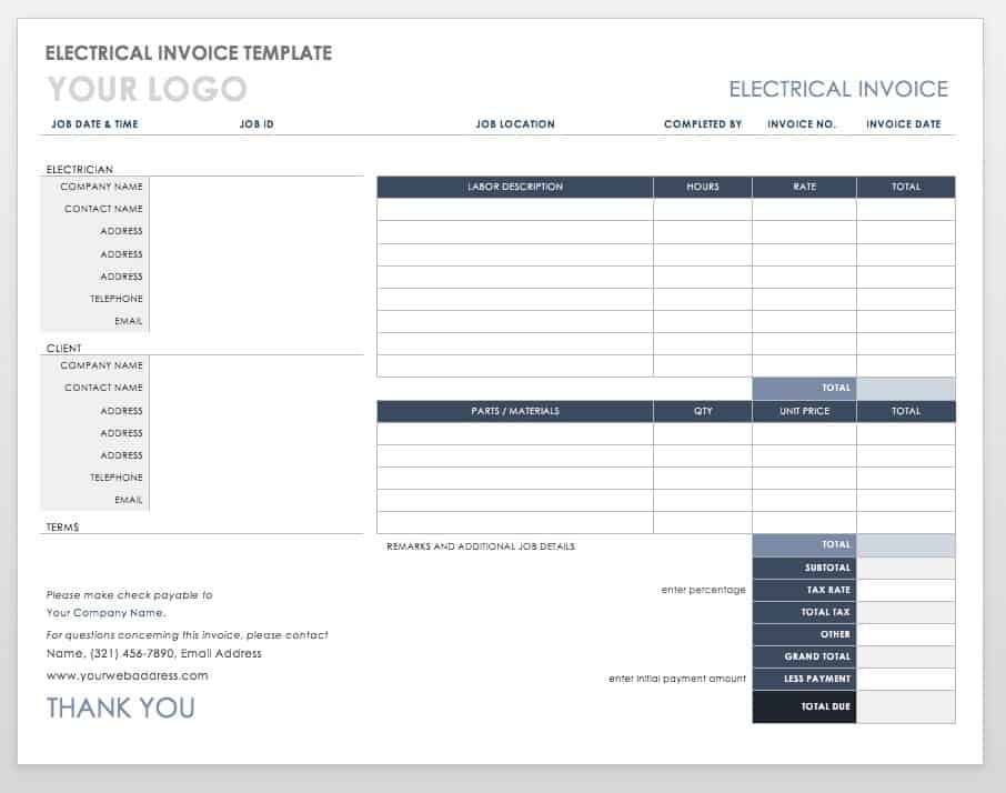 office tour bill format