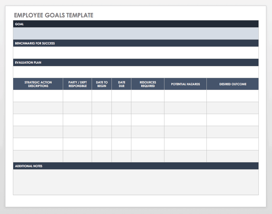 excel template goal tracking