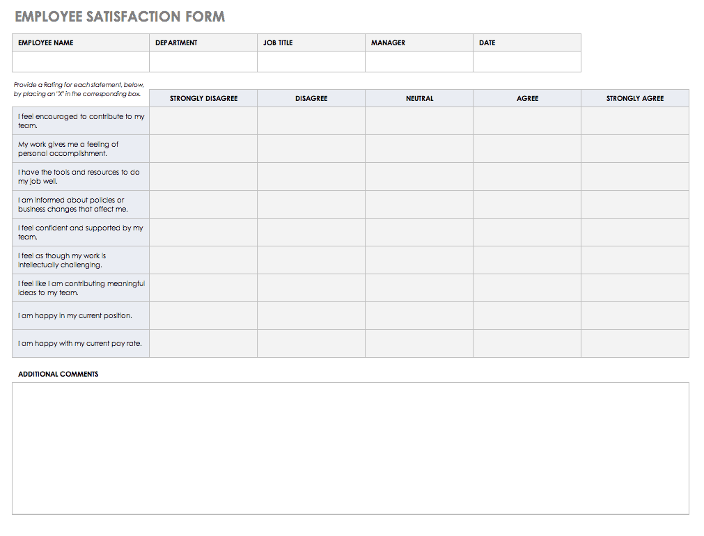 employee feedback form examples