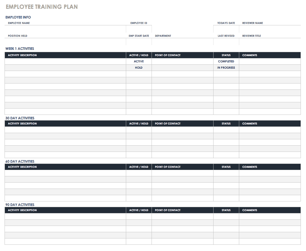 Best 2024 Training Plan, Template, and Samples for Training