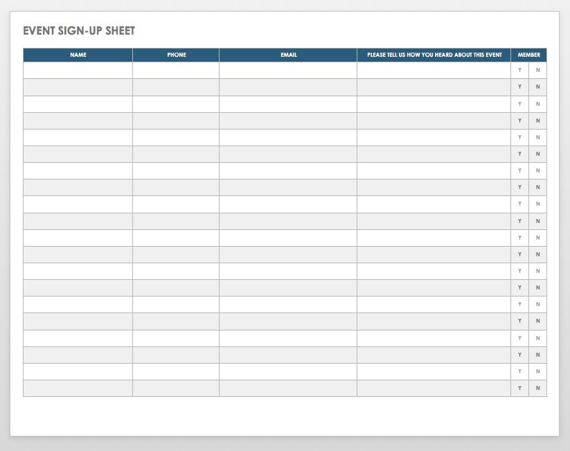 Sample Calendar Of Events The Document Template