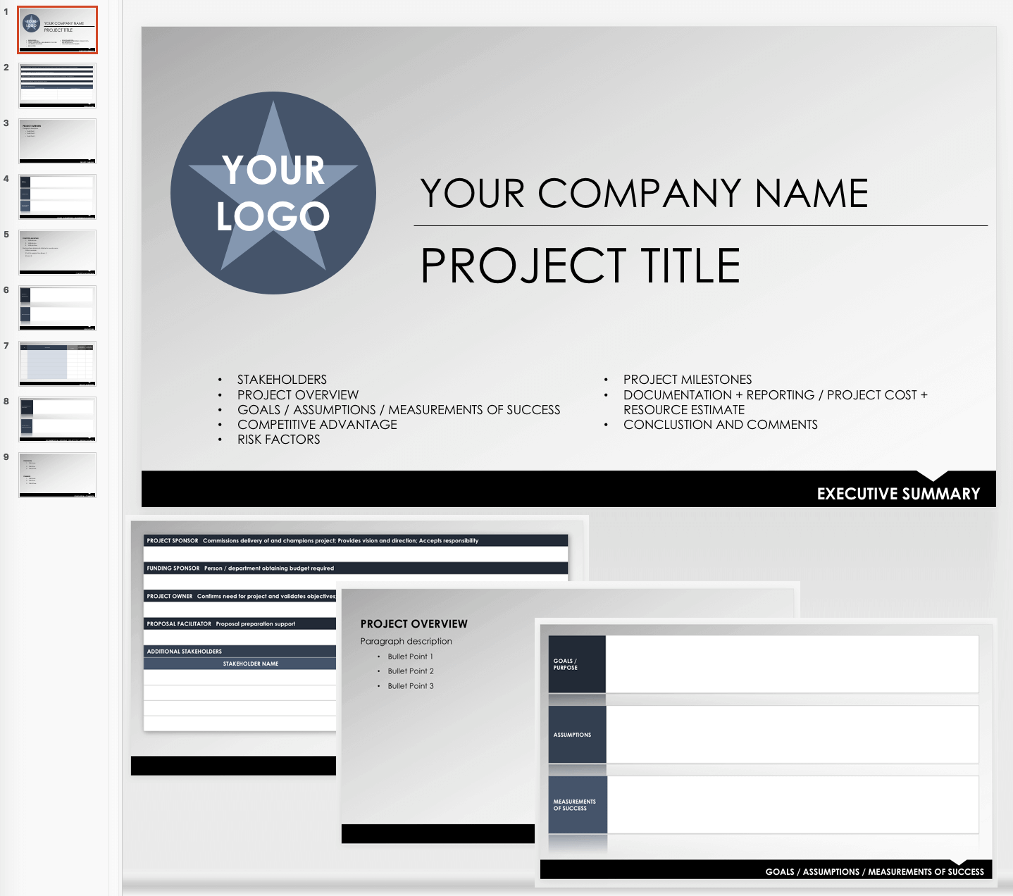 Outline For Presentation Template Database