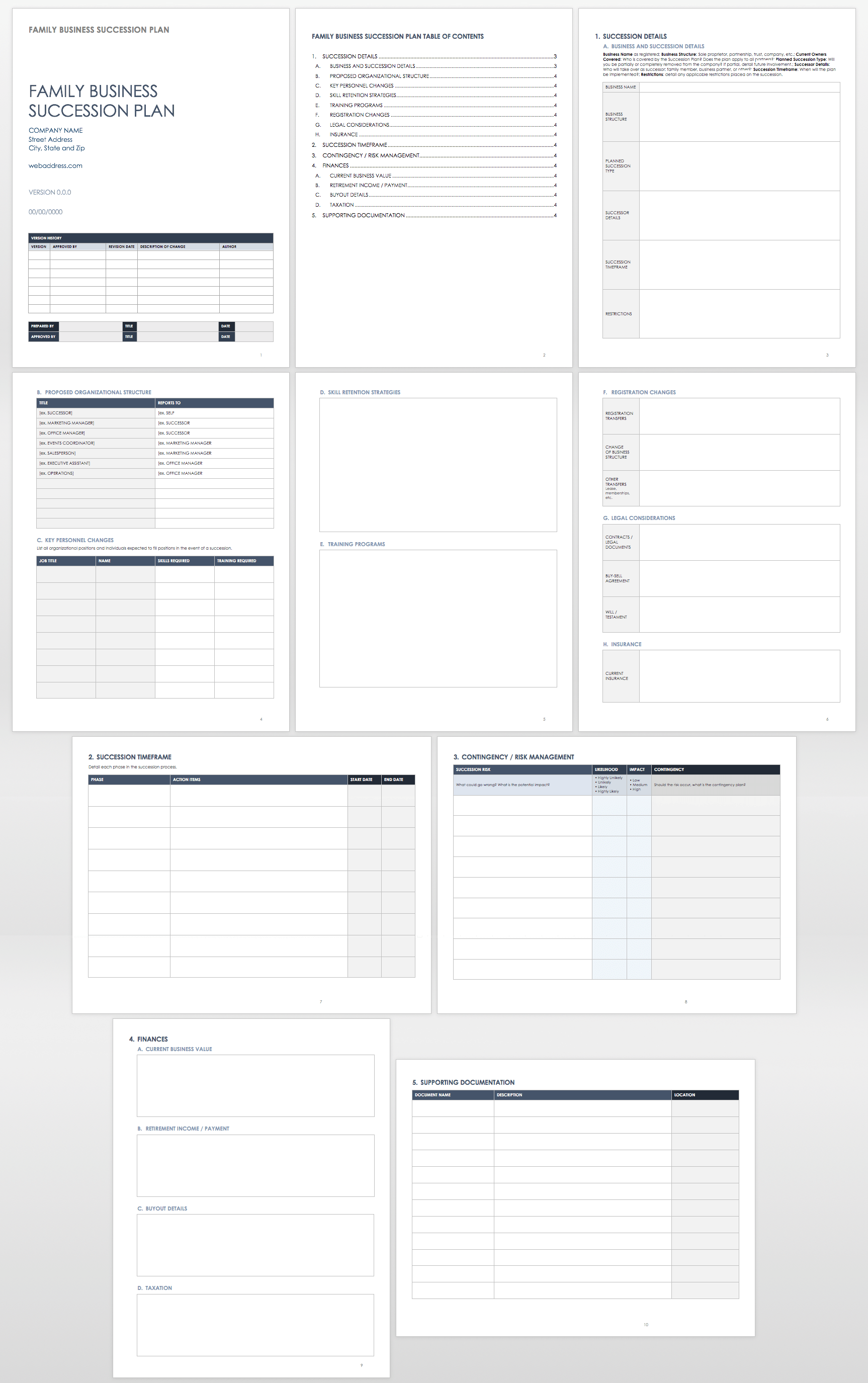 Free Succession Planning Templates Smartsheet 2022 