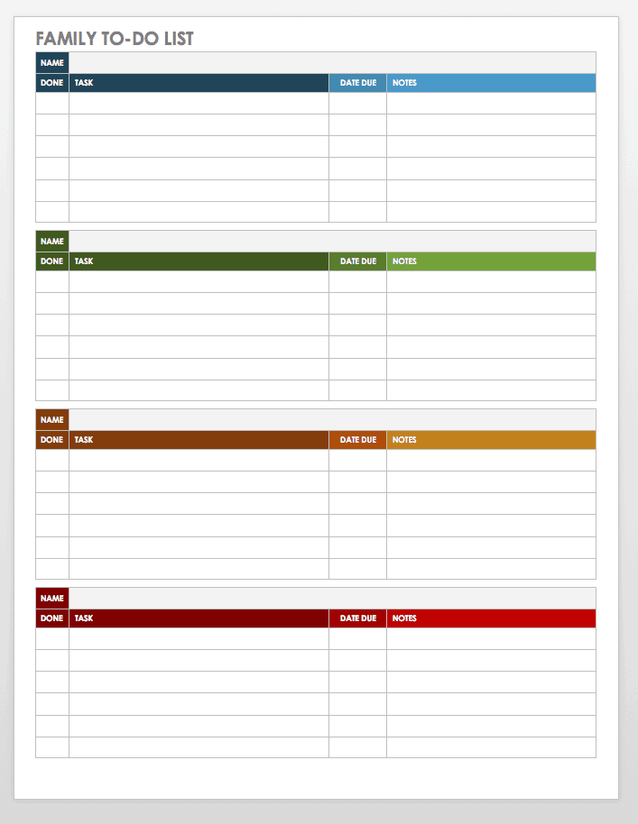 Weekly Task Template For Your Needs