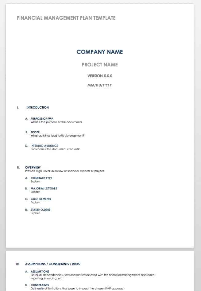 free printable business plan templates