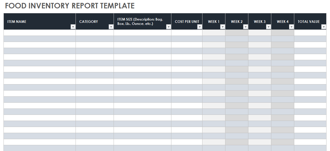 Download Free Inventory Report Templates Smartsheet