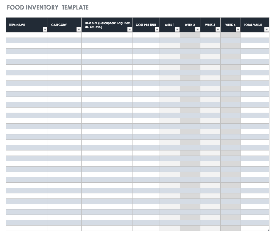 excel template for home inventory