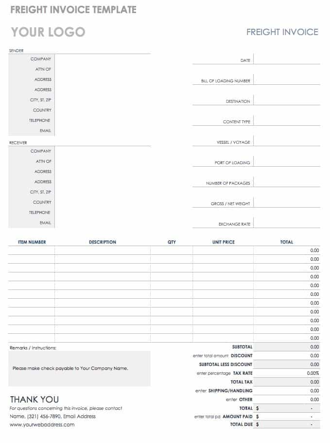 55 free invoice templates smartsheet