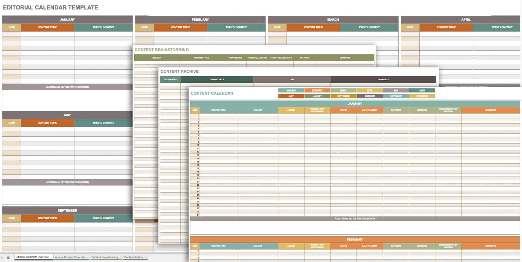 Google Sheets Marketing Calendar Template