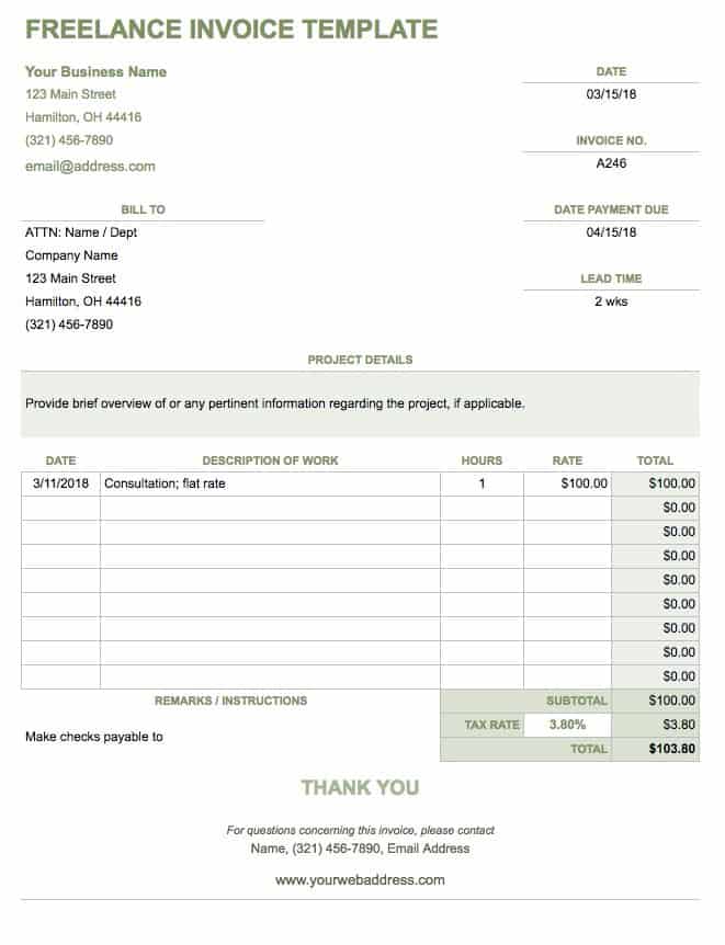 55 free invoice templates smartsheet