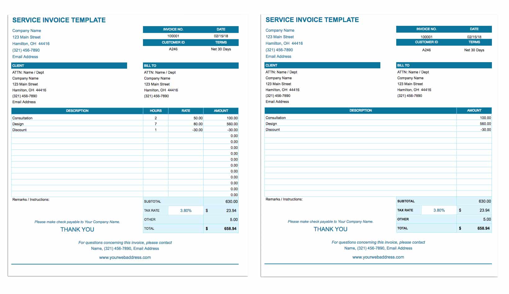 google invoice billing app