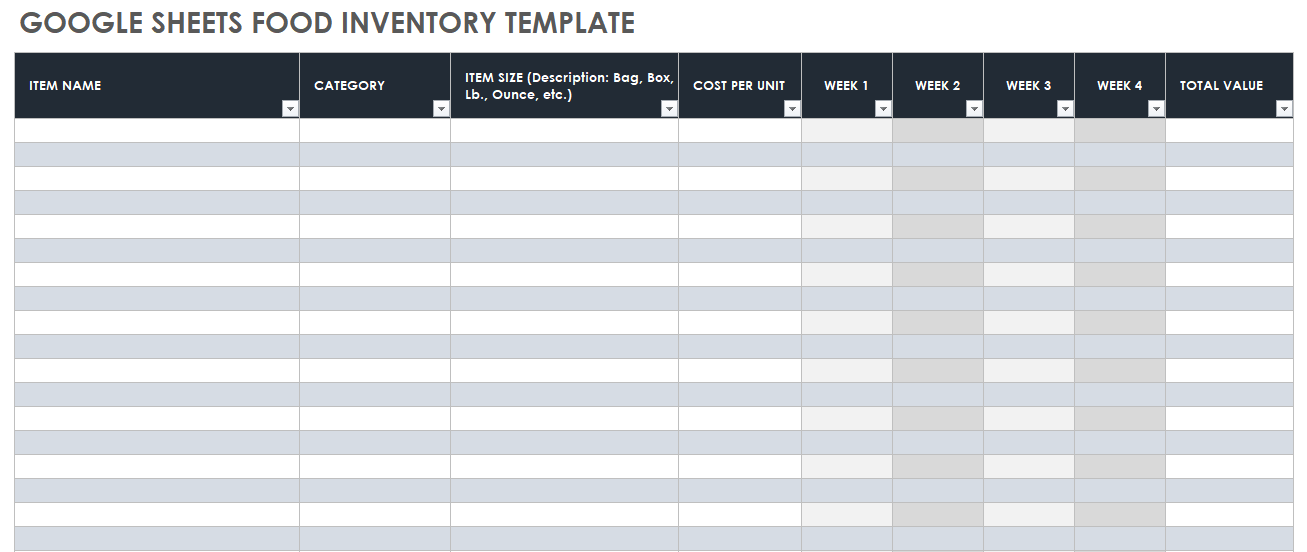 Free Google Sheets Inventory Templates Smartsheet