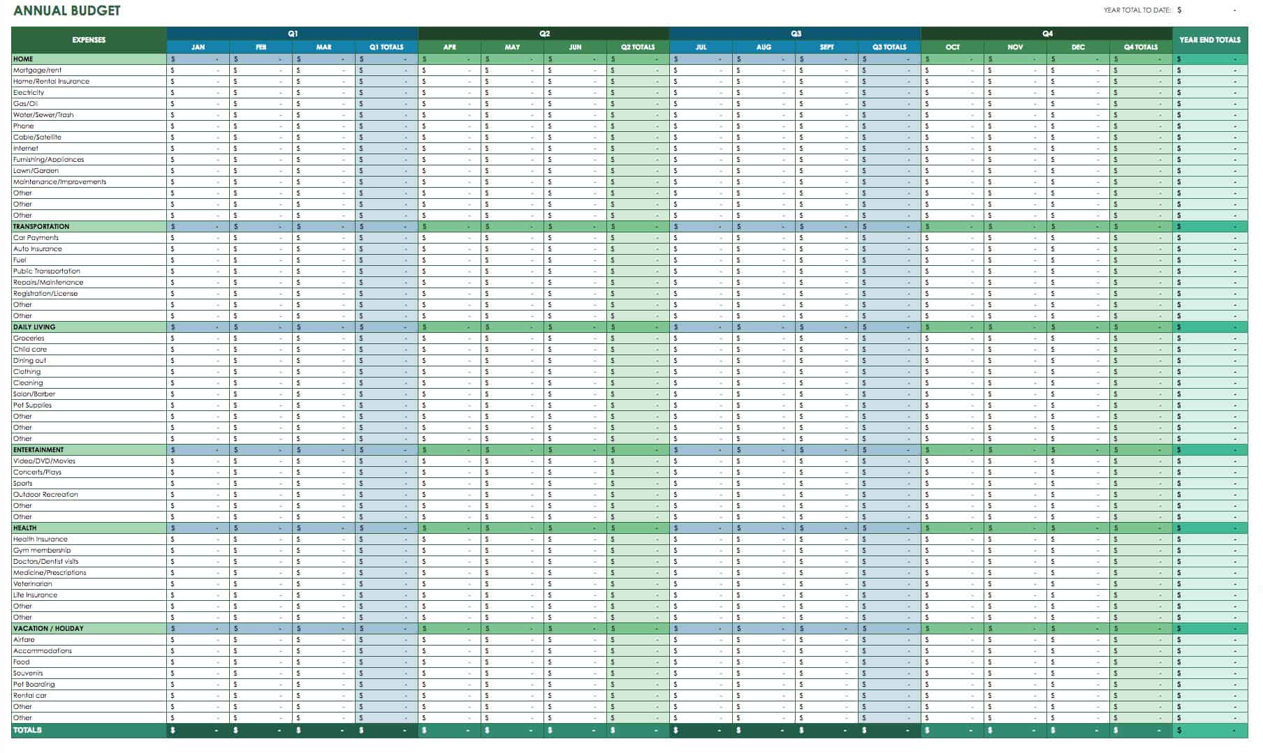 google sheets simple single person budget templates