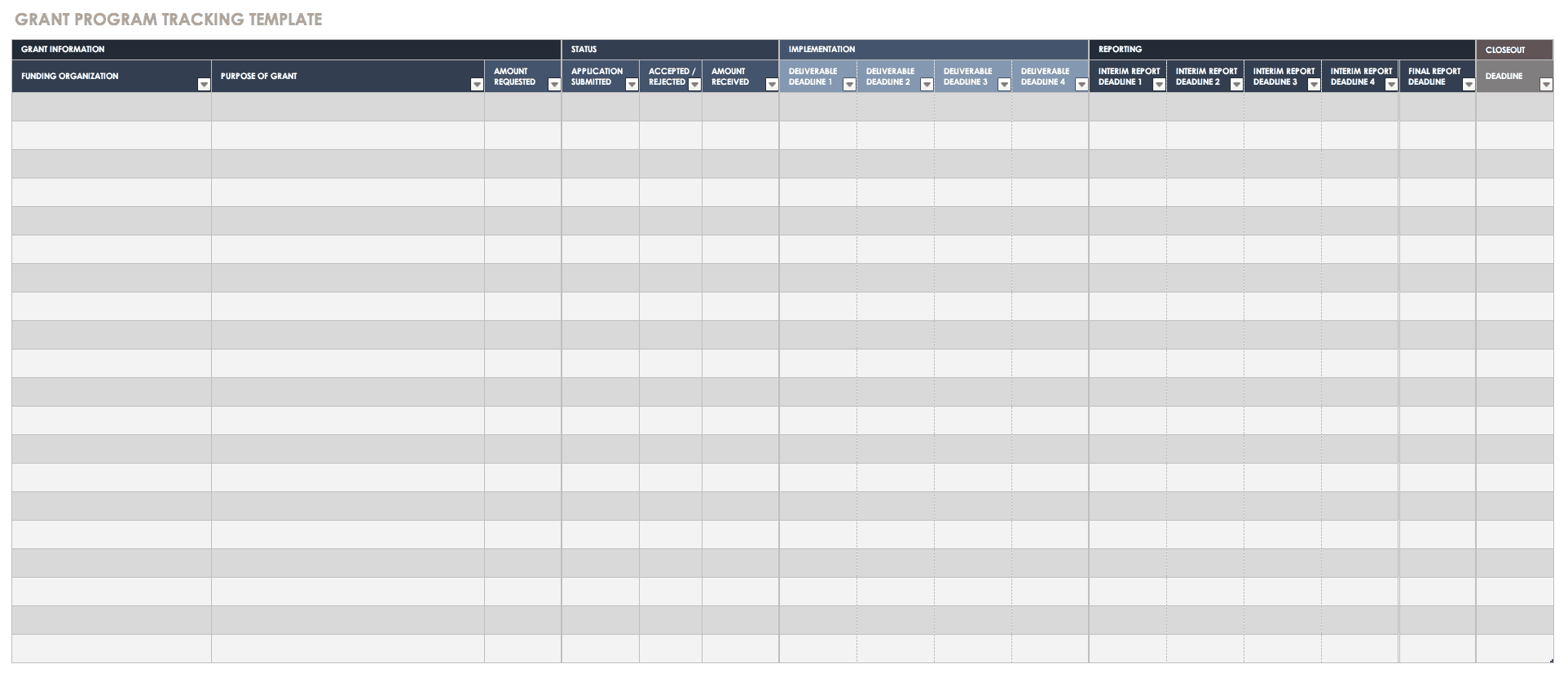 Grant Tracking Calendar Template from www.smartsheet.com