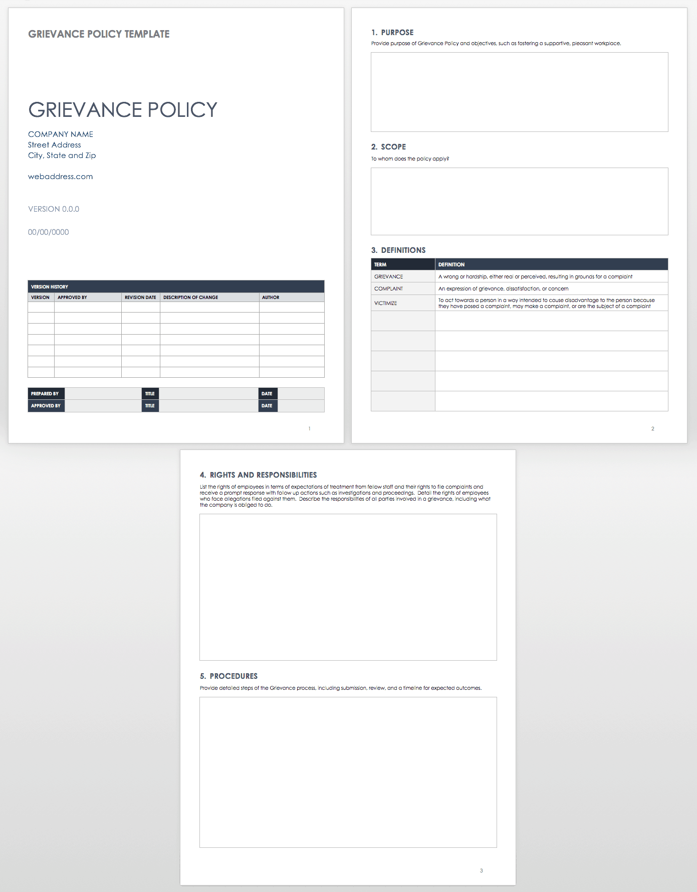 Free Grievance Form Templates Smartsheet