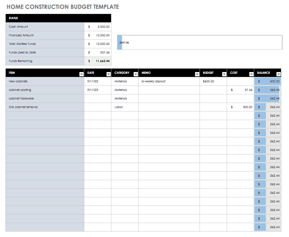 budget template excel free