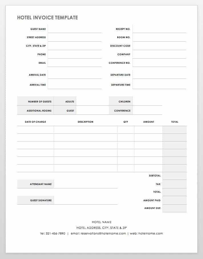 word blank invoice template free
