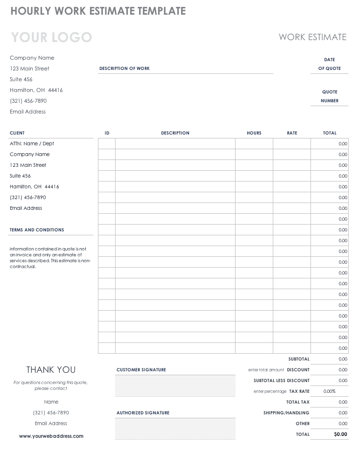 Free Drywall Estimate Template