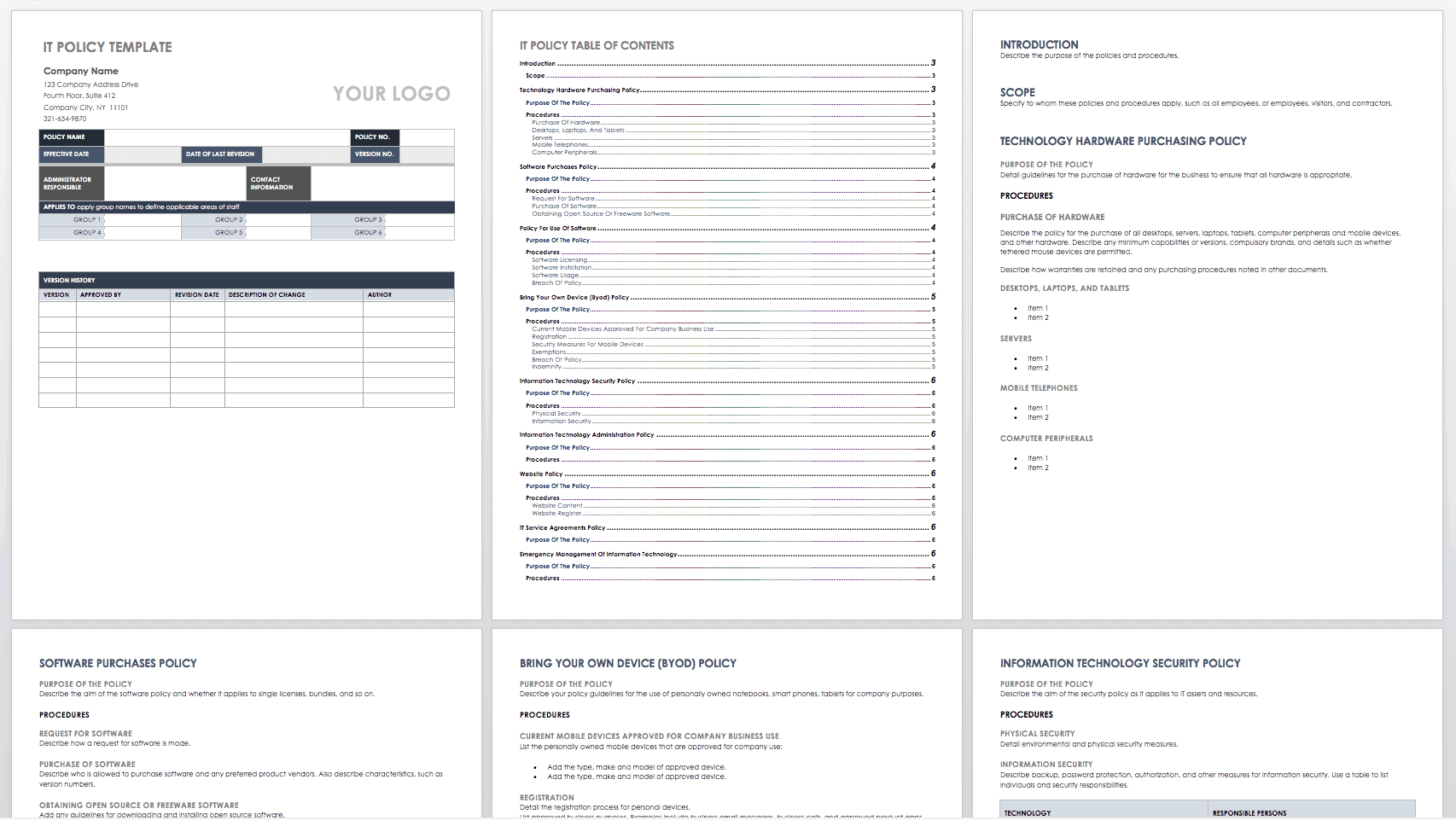 Free Policy and Procedure Templates | Smartsheet