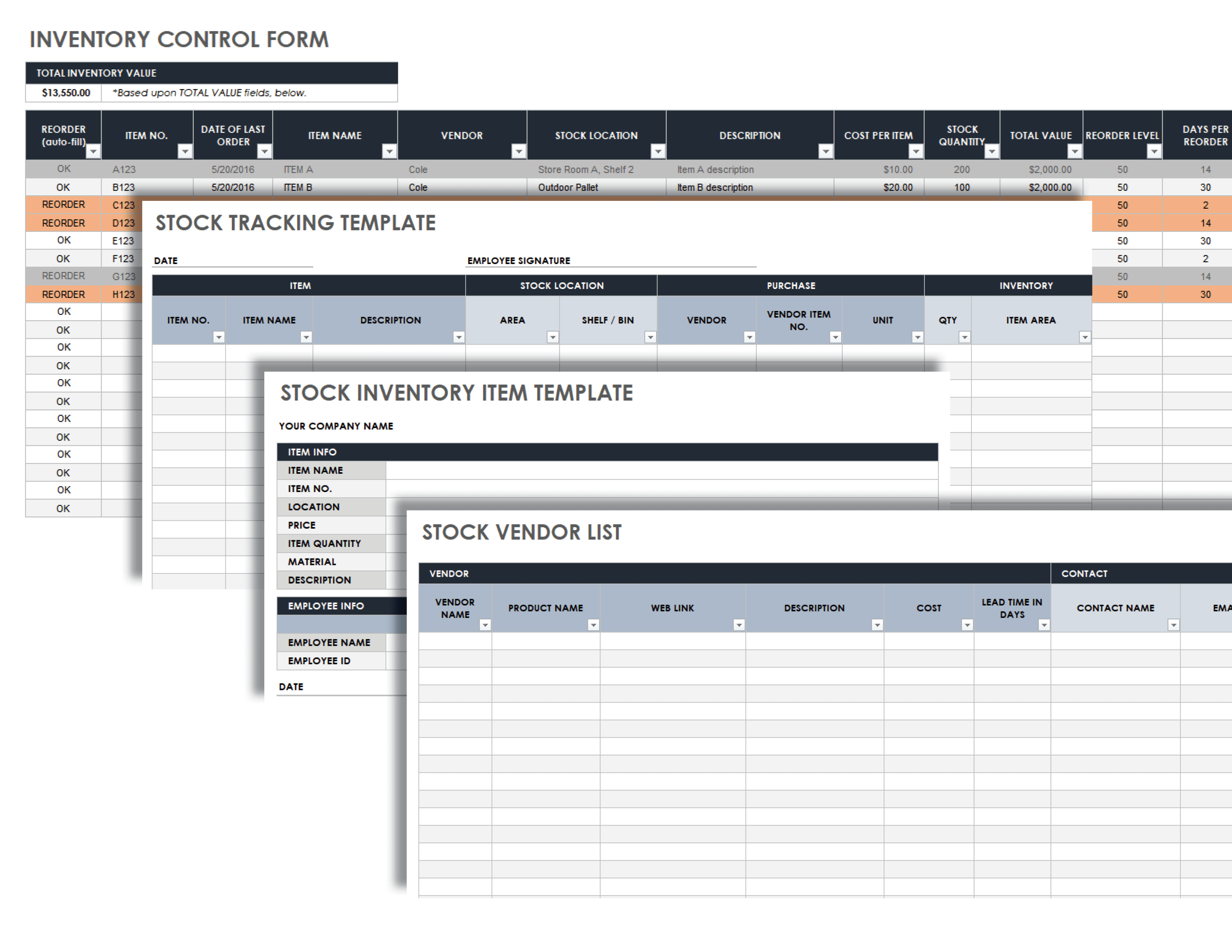 Inventory Control Form