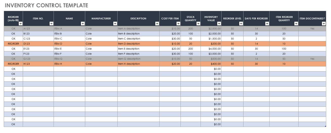 excel purchase order tracking template