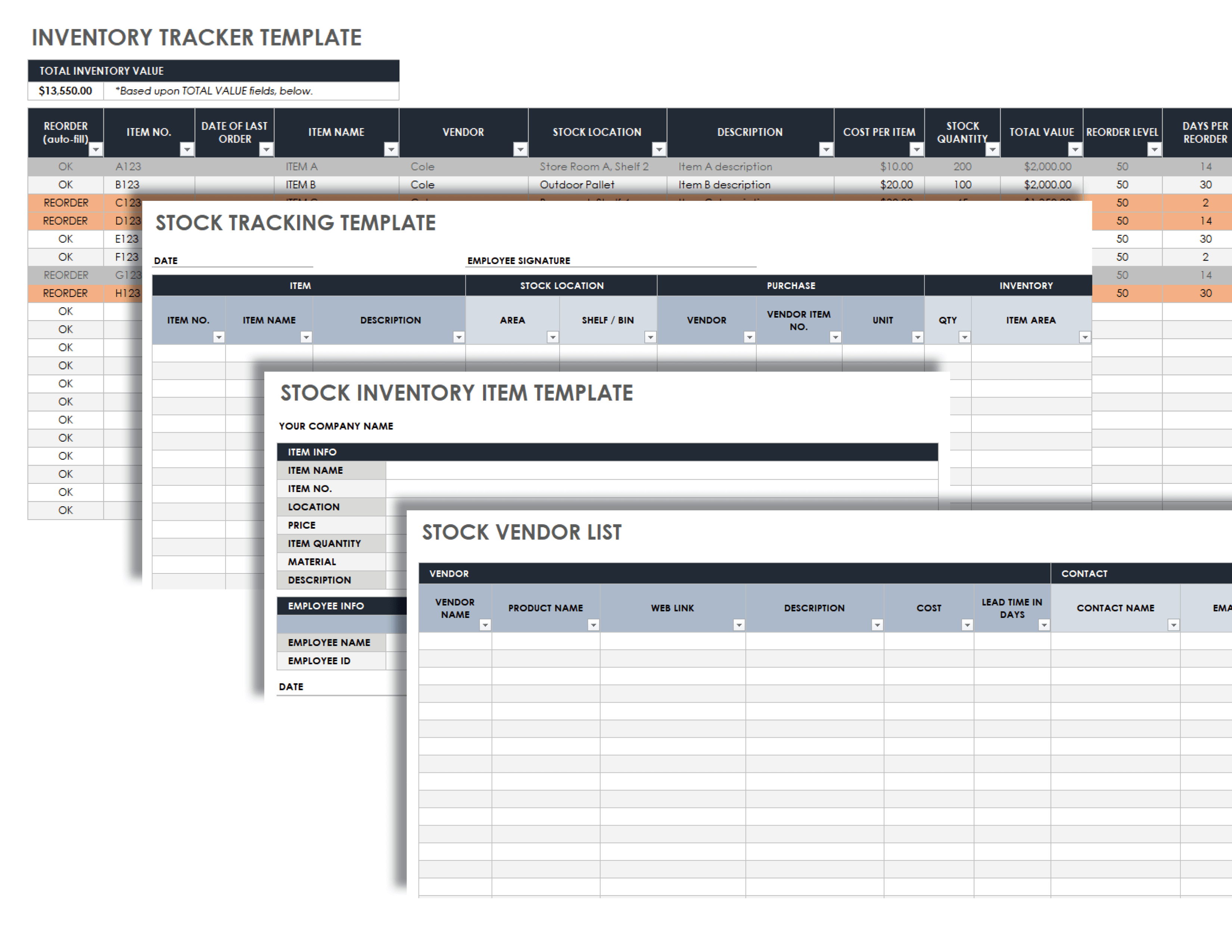 Equipment Inventory Google Sheet Template