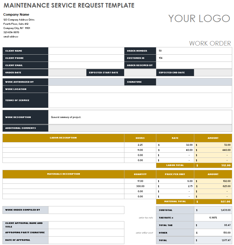 Free Service Request Forms and Templates | Smartsheet