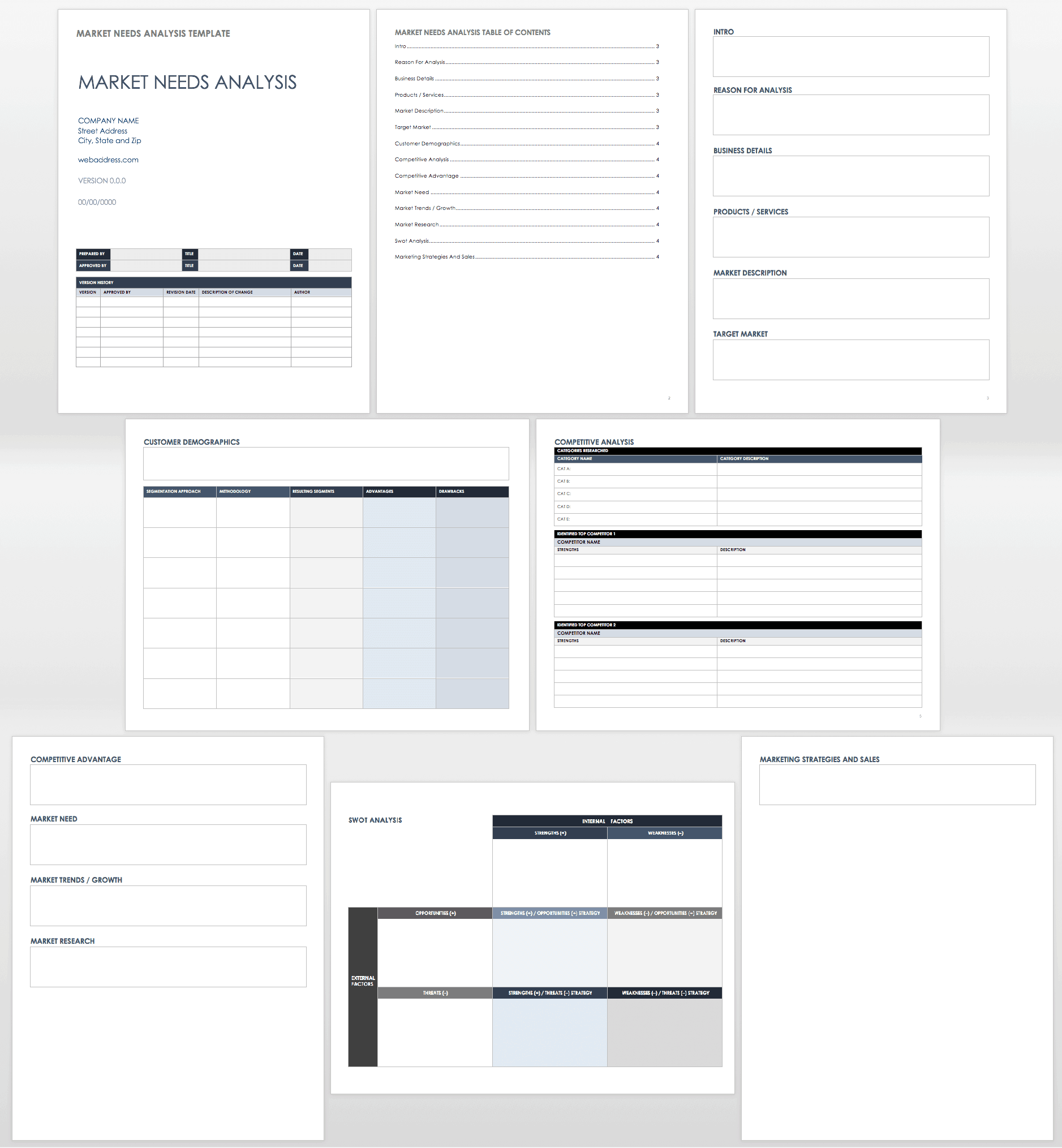 Free Needs Analysis Templates Smartsheet