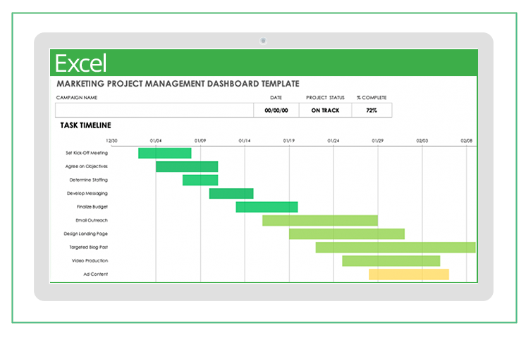 marketing project management template