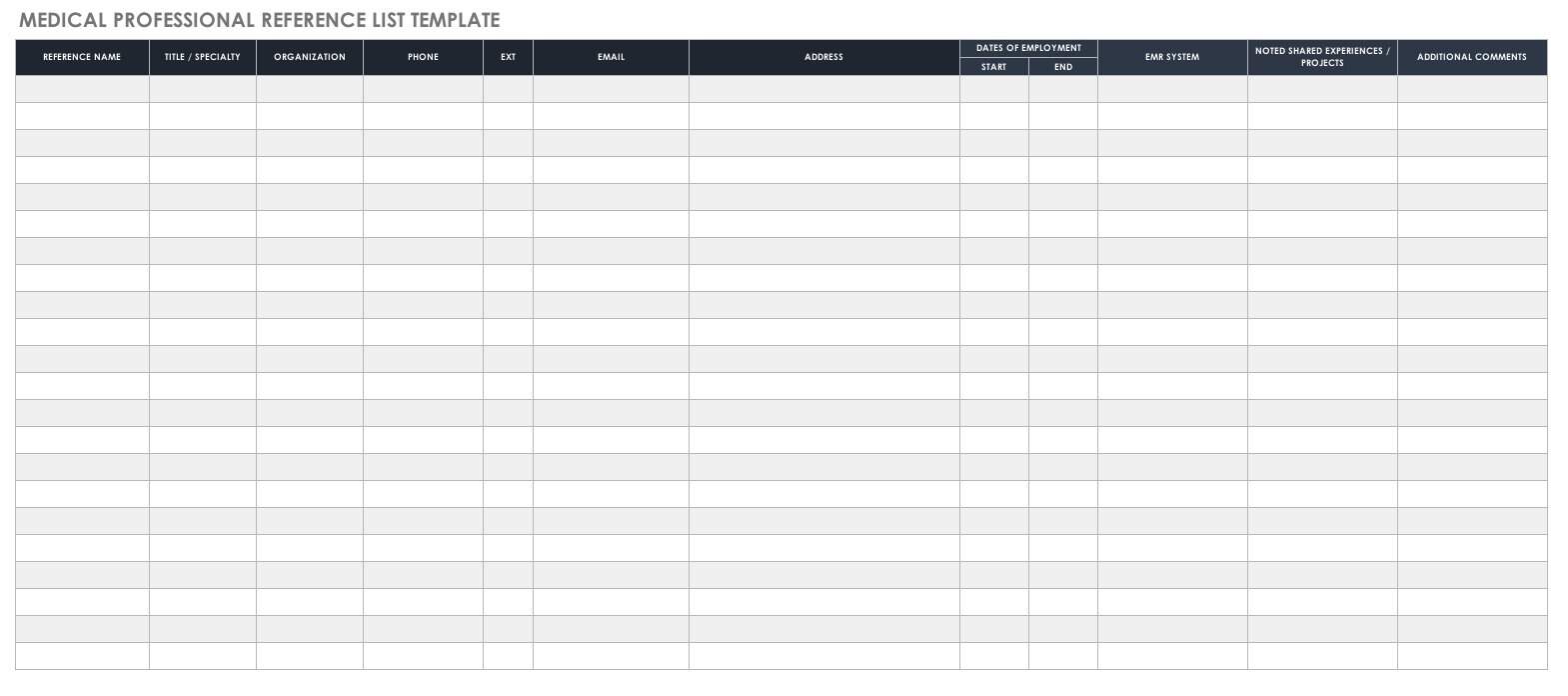 References Document Template from www.smartsheet.com