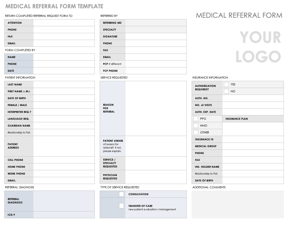 Medical Referral Form Template