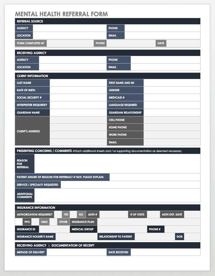 Master Your Referral Game The Ultimate Checklist 2024   IC Mental Health Referral Template WORD 